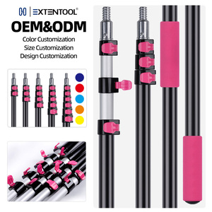 <span class=keywords><strong>Perche</strong></span> télescopique multifonction en aluminium rose avec système de verrouillage à bascule pour le nettoyage des fenêtres, la <span class=keywords><strong>peinture</strong></span> et l'entretien des plafonds - Product Image 3