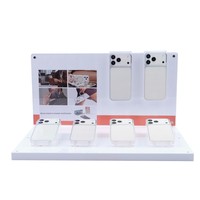 Support d'affichage en acrylique en forme de L pour coques de téléphone portable et écouteurs Bluetooth avec affichage numérique personnalisé