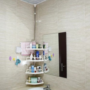Étagère murale <span class=keywords><strong>moderne</strong></span> pour hôtel, support de rangement pour salle de bain, étagère d'angle à 4 niveaux, support de douche - Product Image 3