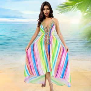 Últimos Modelos de Vestidos Sexys para Mujer, con Espalda Descubierta y Cuello en V, para Fiestas y Vacaciones - Product Image 4