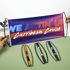 Wholesale High Quality 24*70cm PET Retractable Hand Held Roller <strong>Banner</strong> Custom Logo Outdoor Promotional Hand <strong>Scroll</strong> <strong>Banner</strong> - Product Image 6