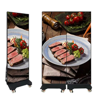 Écran d'affichage numérique LED pliable double taille 1920x640mm 1920x960mm P1.25 P1.53 P1.86 P2 P2.5