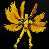 Ensemble de figurines articulées en 3D de l'archange Serafim, avec armes et ailes uniques, pour la vente en gros