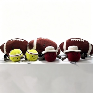 Pelota de tenis de peluche amarilla personalizada con brazos, juguete de peluche de fútbol americano marrón, juguete de peluche de fútbol americano marrón - Product Image 3