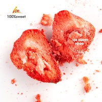 Oem Fabriek Leverancier Plastic Fles Knapperige Gevriesdroogde Gesneden Aardbeien Chinese Aardbei Snacks