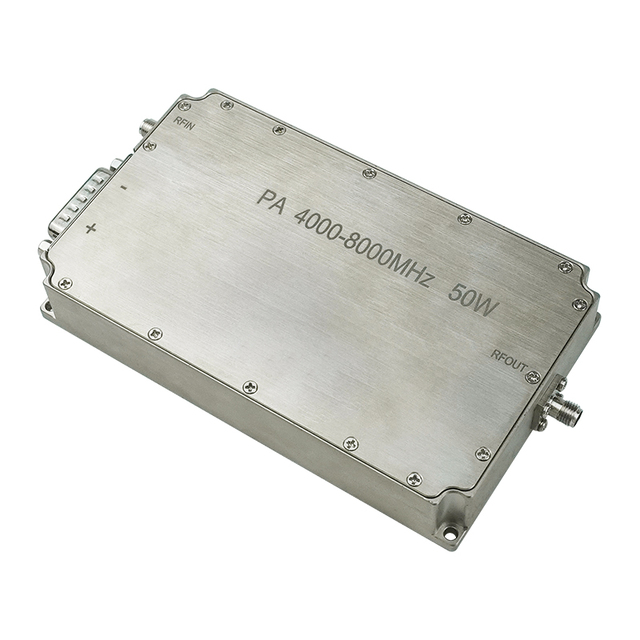 Factory Direct Sales PA Amplifier 4000-8000MHz 50W RF Signal Booster  with SMA-Female Interface Durable Metal Housing