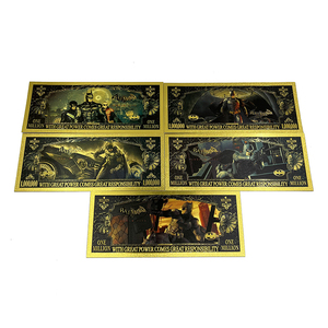 Bat-man américain, un million de dollars us, accessoire de film, billet de banque <span class=keywords><strong>en</strong></span> feuille d'<span class=keywords><strong>or</strong></span> - Product Image 1