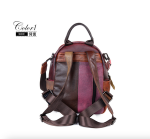 Sac à dos rétro en cuir de vache véritable Andong pour femmes et filles, sac de voyage tendance, grande capacité, sac à bandoulière, sac à main décontracté pour l'extérieur - Product Image 4
