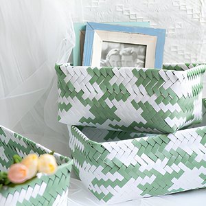 Colorful Handmade PP Straw <strong>Basket</strong> Durable PE Woven Storage <strong>Baskets</strong> for Home <strong>Laundry</strong> Bathroom Use Rattan <strong>Wicker</strong> Style - Product Image 6