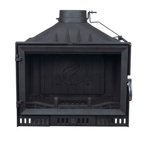 Cheminée en fonte intégrée. Poêle à bois moderne à insérer. Certifié CE - Product Image 3