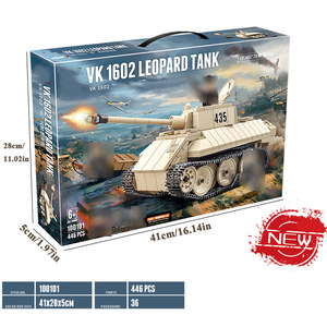 Kit de modèle en plastique de char Leopard VK1602 de la Seconde Guerre mondiale, 446 pièces, jouet éducatif de construction, char allemand Panther, blocs de construction en briques - Product Image 2