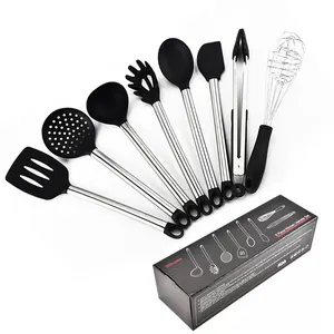 Spatula Set Food Grade Silicone Stainless steel 304 Kitchen Tools Utensil Sets