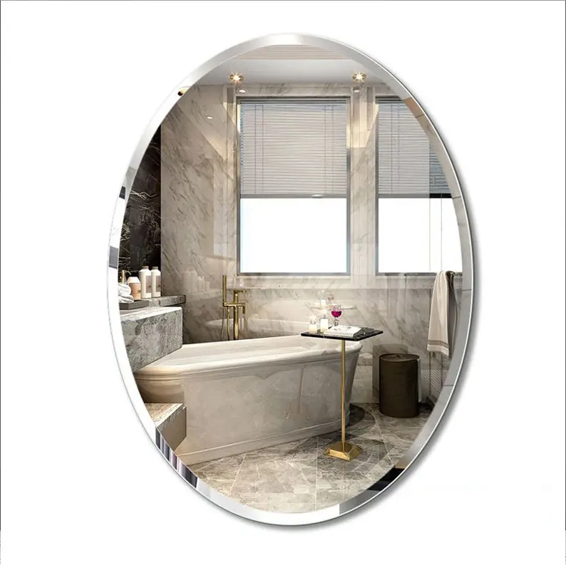 Cheap Price Popular Simple Round Wall Mirror Decorative Bathroom Frameless Mirror Cabinet Light Glass Mirror