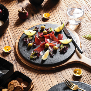 Juego de Platos Negros Vintage LovingHome, Juego de Vajilla de Porcelana, Juego de Vajilla de Cerámica de Estilo <span class=keywords><strong>Chino</strong></span> de Lujo - Product Image 3