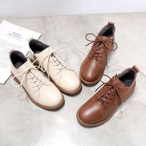 Bottines d'hiver en cuir pour femmes, design tendance à lacets, fermeture éclair, couleur unie, semelle épaisse, antidérapantes, résistantes à l'usure, doublure en fourrure - Product Image 2