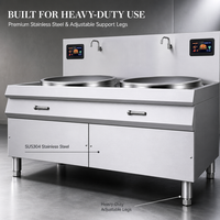 Cuisinière à induction professionnelle pour wok, équipement de cuisson chinois électrique pour cantines et cuisines d'hôtels