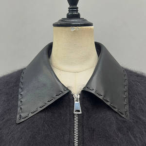 Venta al por mayor nueva ropa de calle elegante Chaqueta corta de lujo abrigo de lana con cremallera felpa invierno Cachemira abrigo de lana para las mujeres - Product Image 4