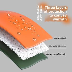 Sonbahar Kış Sıcak Su Geçirmez Çift Taraflı Köpek Montu, Büyük Köpekler için Sıkıştırmayan Polyester Düz Günlük Evcil Hayvan Ceketi - Product Image 2