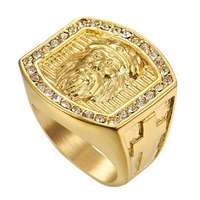 Bague en Acier Inoxydable 316 Étanche, Motif Vintage, Religieux, Maçonnique, Jésus, pour Homme, Vente en Gros Usine
