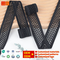 Fournisseurs de sangles élastiques personnalisées avec logo OEM, sangles élastiques en maille pour textiles de maison, bande élastique en polyester, bande élastique en maille pour soutien-gorge et vêtements