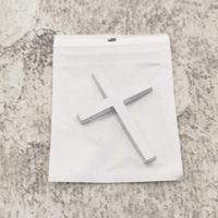 Emblème croix en alliage de zinc 3D, autocollant personnalisé, adhésif 3M4229 réutilisable, à usage unique, pour voiture, moto, capot avant, coffre