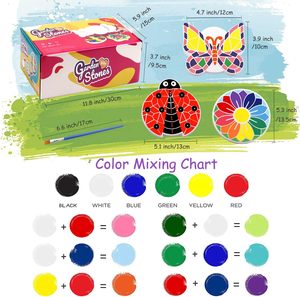 Paint Your Own Stepping <b>Stones</b> DIY Ceramic <b>Painting</b> Kit Outdoor Garden Art & Craft <b>Painting</b> Set for Boys & Girls - Product Image 6