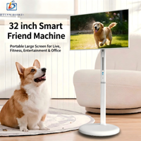 Écran intelligent portable de 23,8 pouces, noir et blanc, sans fil, Android 13, écran tactile rotatif, afficheur numérique LCD, OEM pour ascenseur