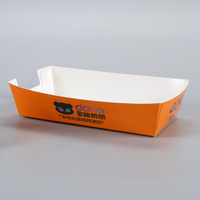 Einweg-Orange-Pappschalen für Lebensmittel mit individuellem Logodruck für BBQ, Restaurant, Grill, Bar, Takeaway, Catering, Party