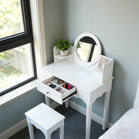 Table de Maquillage Princesse Éducative pour Enfants, Design Moderne, Idéale pour Chambre à Coucher, Cadeau d'Anniversaire - Vente Flash