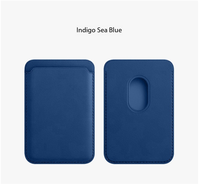Cocok untuk 17 -16 Dompet MagSafe Tempat Kartu Magnetik Kulit PU Tempat Kartu Magnetik Kuat Tempat Kartu