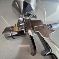 Pistolet de peinture automobile professionnel HVLP à alimentation par gravité avec gobelet de 600 ml et buse réglable