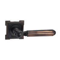 Poignées de porte vintage européennes de luxe noires en alliage de zinc au design unique