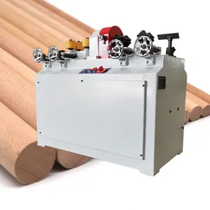 automatic brush sanding polishing machine mop wooden stick production line wood broom handle threading machine