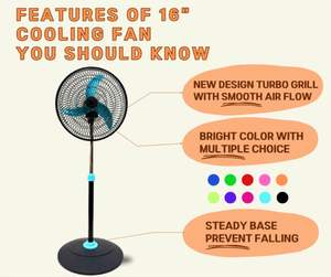 พัดลมตั้งพื้นสำหรับย่างเทอร์โบ16นิ้ว70ถึง90 W - Product Image 2