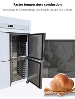 Congélateur vertical commercial quatre portes à refroidissement par air, pour pâtes surgelées, à basse température, sans givre