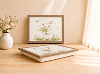 Plateau de lit en bois MDF avec cadre en noyer et chêne, à faible MOQ, pour chambre, petit-déjeuner, dîner, genoux, canapé, bureau, avec coussin