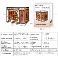 Maison de poupée en bois Y-TOP avec meubles et lumières, style vintage, mini-maison pour enfants, collectionneurs et passionnés de bricolage, maison de jeu 3D