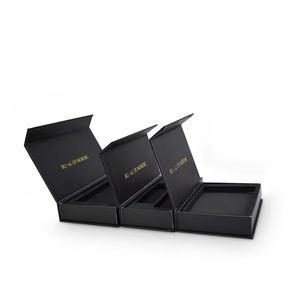 High Quality Custom Printed Magnet <b>Gift</b> <b>Box</b> <b>Black</b> Magnetic Paper <b>Box</b> with Gold Stamping Matte Lamination for Watch Embossing - Product Image 5