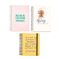Cuaderno de Espiral con Impresión Personalizada, Diario, Agenda, Organizador Diario, Semanal y Mensual, Planificador