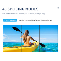 Contrôleur de mur vidéo FPGA 8K60YUV420 avec extension multi-écrans 2x3, 2x4, 3x2, modes de fusion, résolution 4K60, 1080P120 et sortie HDMI 8 canaux