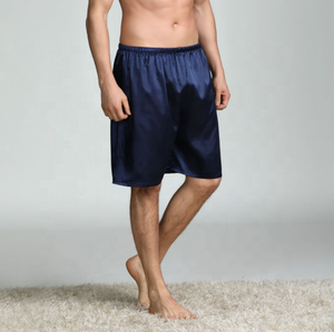 Pantalones de dormir suaves de verano para <span class=keywords><strong>hombre</strong></span> Pantalones de <span class=keywords><strong>pijama</strong></span> cortos de satén de seda Pantalones de salón - Product Image 4