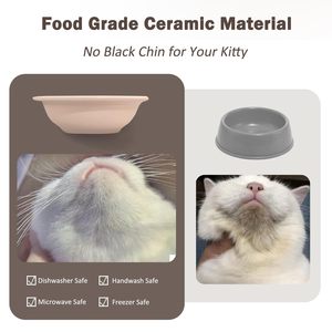 Nhà Máy Giá Nghiêng Vật Nuôi Bát-Không Trượt Cao Gốm Trung Chuyển Cho Mèo & Chó Nhỏ, Thực Phẩm Và Nước Bộ - Product Image 5