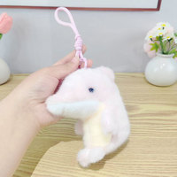 Série de figurines d'animaux marins de dessin animé - Adorables jouets en peluche requin et dauphin, parfaits comme porte-clés ou cadeaux