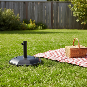 28kg Achteckiger Zement-Schirmständer mit Doppelgriffen für Outdoor-Sonnenschirme - Product Image 3