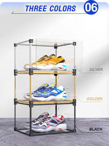 Stapelbare klare Schuhkarton Aufbewahrung Acryl Schuhkarton Magnet verschluss <span class=keywords><strong>box</strong></span> - Product Image 2