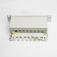 Panneau de brassage FTP modulaire RJ45 1U 8 ports en acier de haute qualité pour câbles réseau Cat5e Cat6 Cat6A, fabriqué en Allemagne