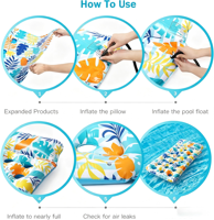 Nouveau fauteuil flottant gonflable en PVC, chaise longue aquatique en forme de feuille avec maille respirante, lit flottant perforé pour piscine, lac, plage