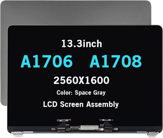 Screen Replacement for MacBook Pro 13.3in A1706 A1708 Late 2016 Mid 2017 Retina LCD Screen Display Assembly Kit EMC 3071 Gray