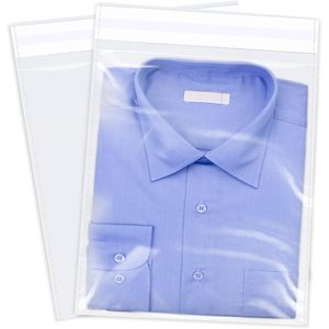 Sacs en cellophane transparents 12x15 pouces, paquet de 200, auto-adhésifs et refermables pour le rangement et l'organisation des vêtements - Product Image 1