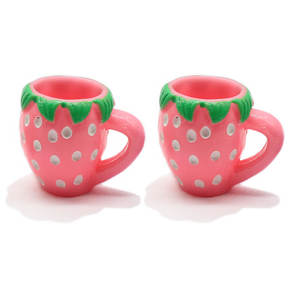 Figuritas en miniatura para casa de muñecas, accesorios de simulación de juego de comida, <span class=keywords><strong>Mini</strong></span> bebida de fresa, taza de café, jardín, 100 Uds. - Product Image 6